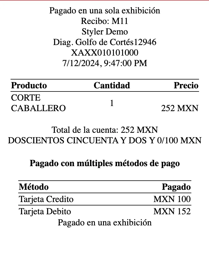 Recibo Impreso