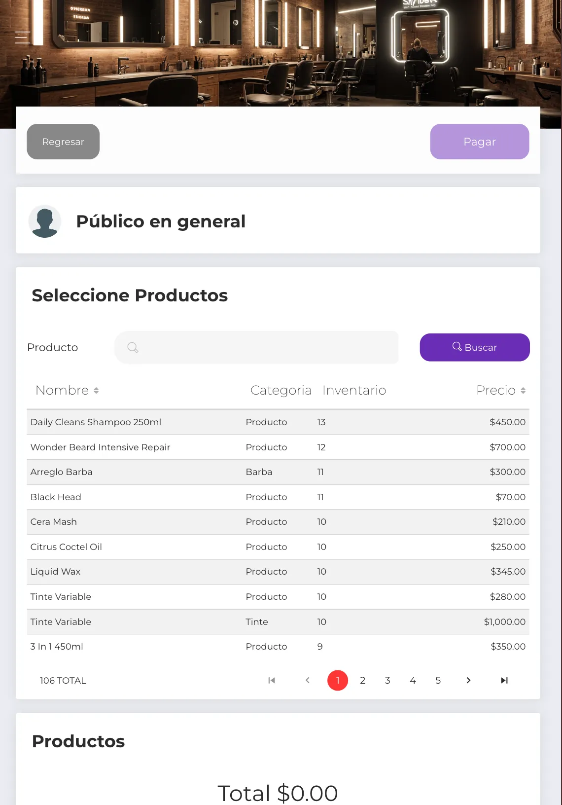 Vista de Venta