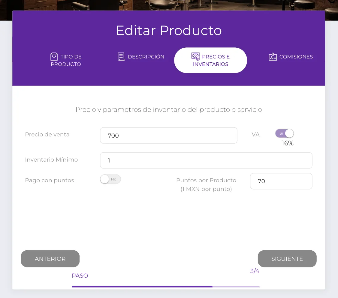 Precio e Inventario
