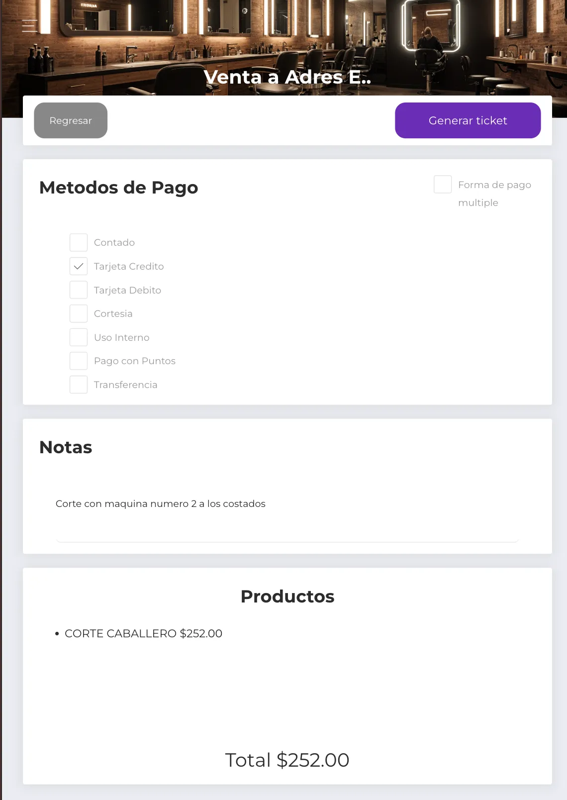Selección de Método de Pago