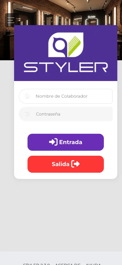 Checador de asistencia en vista móvil
