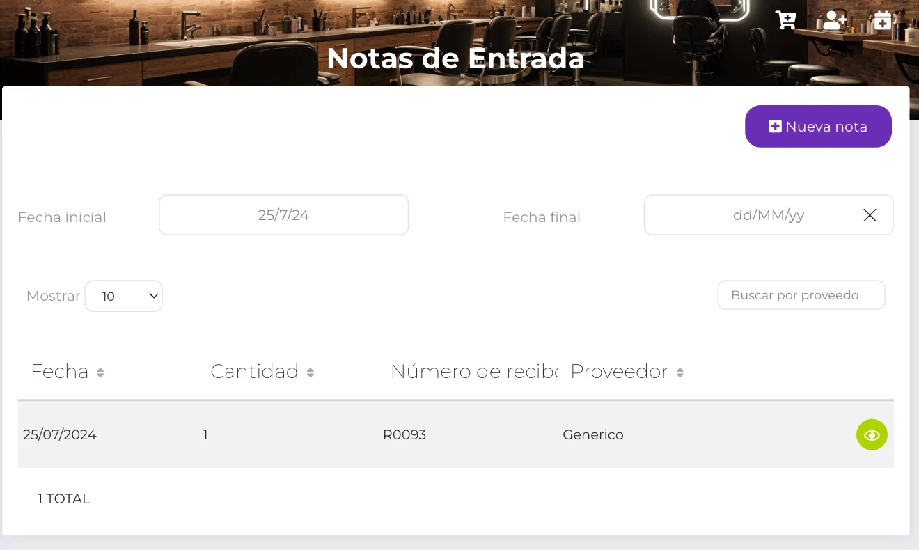 Lista Notas